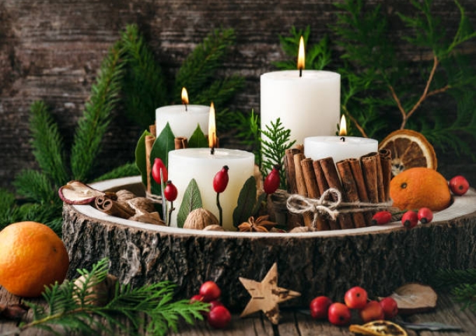 Primitive advent wreath